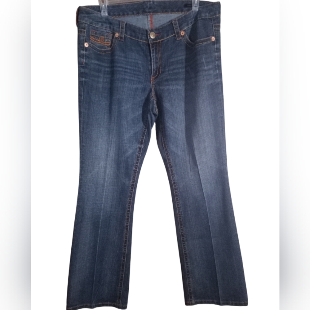 Womens Seven7 Luxe Jeans Size 18 Boot Cut Medium Wash